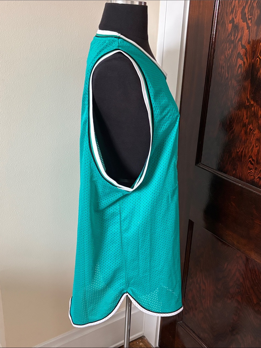 IVY PARK Teal Athletic Mesh Tank with Contrast Trim Sporty Jersey Workout - Picture 4 of 9